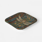 Dragonfly kunst schilderij botanische boho chique  papieren bordje (Gebogen)