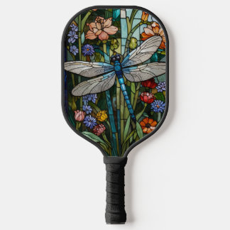 Dragonfly kunst schilderij botanische boho chique  pickleball paddle