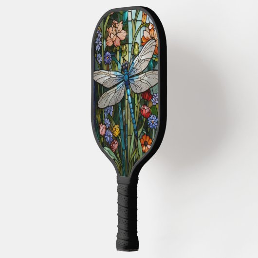 Dragonfly kunst schilderij botanische boho chique  pickleball paddle (Links)