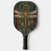 Dragonfly kunst schilderij botanische boho chique pickleball paddle (Achterkant)