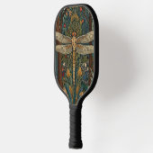 Dragonfly kunst schilderij botanische boho chique pickleball paddle (Links)
