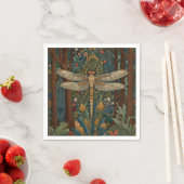 Dragonfly kunst schilderij botanische boho chique servet (Insitu)