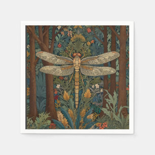 Dragonfly kunst schilderij botanische boho chique  servet