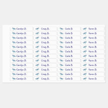 Dragonfly Labels voor 4 Kinderen Optie