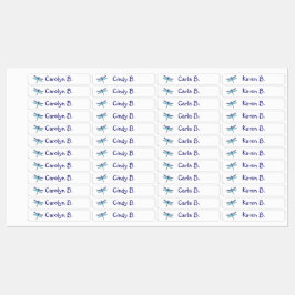 Dragonfly Labels voor 4 Kinderen Optie