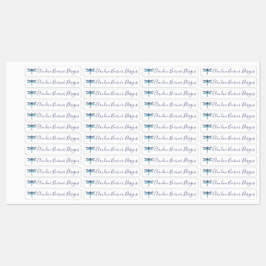 Dragonfly-labels voor Fabric Crafter of Artist Labels (Vel)