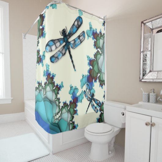 Dragonfly Land Shower Curtain Douchegordijn (In situ)