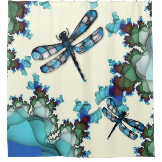 Dragonfly Land Shower Curtain Douchegordijn (Voorkant)