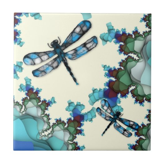 Dragonfly Land Tile Tegeltje (Voorkant)