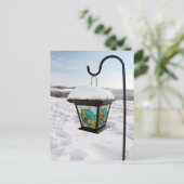 Dragonfly Lantern bij Winter Morning Briefkaart (Staand voorkant)