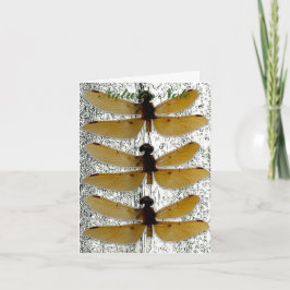 DRAGONFLY LEAF FOTO NOTE KAART