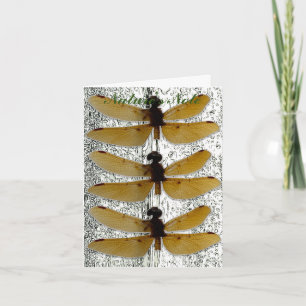 DRAGONFLY LEAF FOTO NOTE KAART