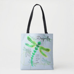 Dragonfly Lichte blauwe Canvas tas