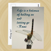 Dragonfly Life is een evenwichtsoefening Rumi Quot Briefkaart
