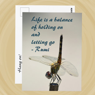 Dragonfly Life is een evenwichtsoefening Rumi Quot Briefkaart