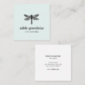 Dragonfly Logo Holistic Healer Wellness Vierkante Visitekaartje (Voorkant / Achterkant)