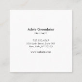 Dragonfly Logo Holistic Healer Wellness Vierkante Visitekaartje (Achterkant)