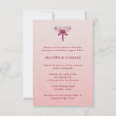 Dragonfly Logo in Burgundy on Gradient for Wedding (Achterkant)