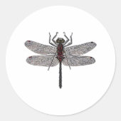 Dragonfly Logo (kleur) Ronde Sticker (Voorkant)