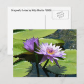 Dragonfly Lotus Briefkaart (Voorkant / Achterkant)