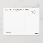 Dragonfly Lotus Briefkaart (Achterkant)