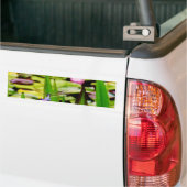 Dragonfly lotus en paarse bloem bumpersticker (Op Truck)