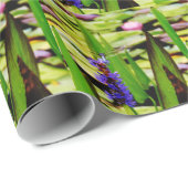 Dragonfly lotus en paarse bloem cadeaupapier (Rol Hoek)