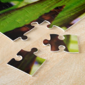 Dragonfly lotus en paarse bloem legpuzzel (Zijkant)