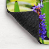 Dragonfly lotus en paarse bloem muismat (Hoek)