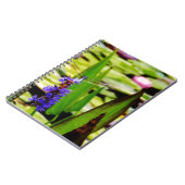 Dragonfly lotus en paarse bloem notitieboek (Linkerzijde)