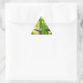 Dragonfly lotus en paarse bloem sticker (Tas)