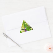 Dragonfly lotus en paarse bloem sticker (Envelop)