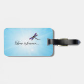 Dragonfly "LOVE is Forever" Bagagelabel (Achterkant horizontaal)