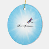 Dragonfly "LOVE is Forever" Keramisch Ornament (Links)