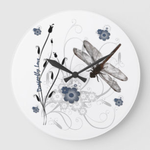 Dragonfly Love Wall klok