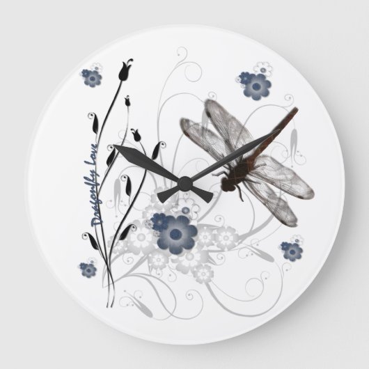 Dragonfly Love Wall klok (Voorkant)