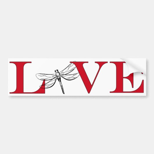 Dragonfly Lover Bumpersticker (Voorkant)