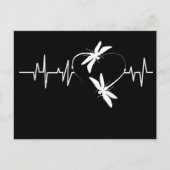 Dragonfly Lover Gift| Funny Dragonfly Heartbeat Briefkaart (Voorkant)