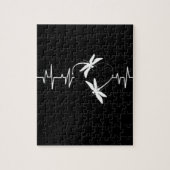 Dragonfly Lover Gift| Funny Dragonfly Heartbeat Legpuzzel (Verticaal)