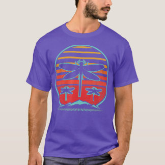 Dragonfly Lover Retro  80s stijlgeschenk T-shirt