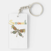 Dragonfly Lover Square Sleutelhanger (achterkant)