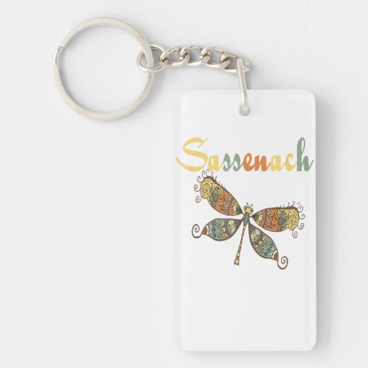 Dragonfly Lover Square Sleutelhanger (Voorkant)