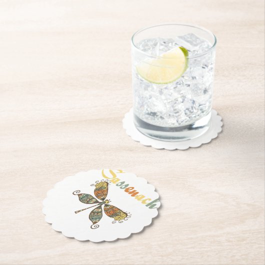 Dragonfly Lover Stone Coaster| Liefdessteen coaste Kartonnen Onderzetters (Insitu)