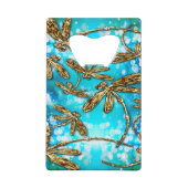 Dragonfly-luchtbellen Creditkaart Flessenopener (Voorkant)