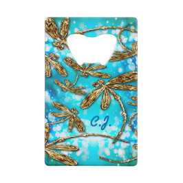 Dragonfly-luchtbellen Creditkaart Flessenopener