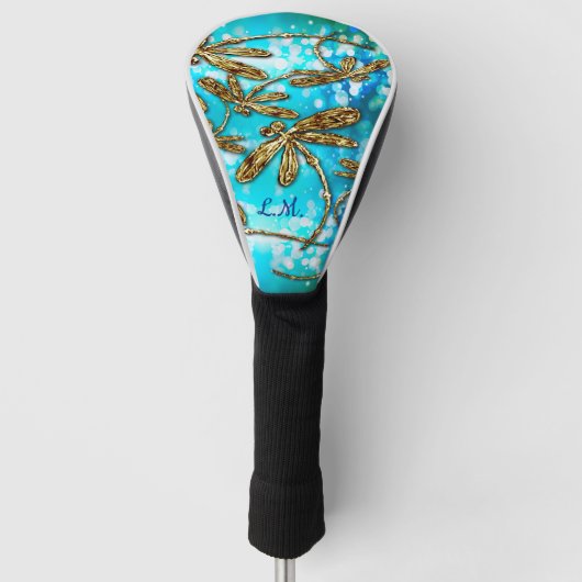 Dragonfly-luchtbellen Golfheadcover (Voorkant)