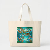 Dragonfly-luchtbellen Grote Tote Bag (Voorkant)