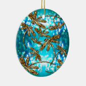 Dragonfly-luchtbellen Keramisch Ornament (Rechts)