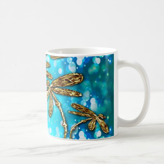 Dragonfly-luchtbellen Koffiemok (Rechts)