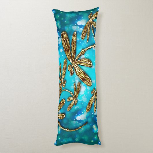 Dragonfly-luchtbellen Lichaamskussen (Achterkant (Verticaal))